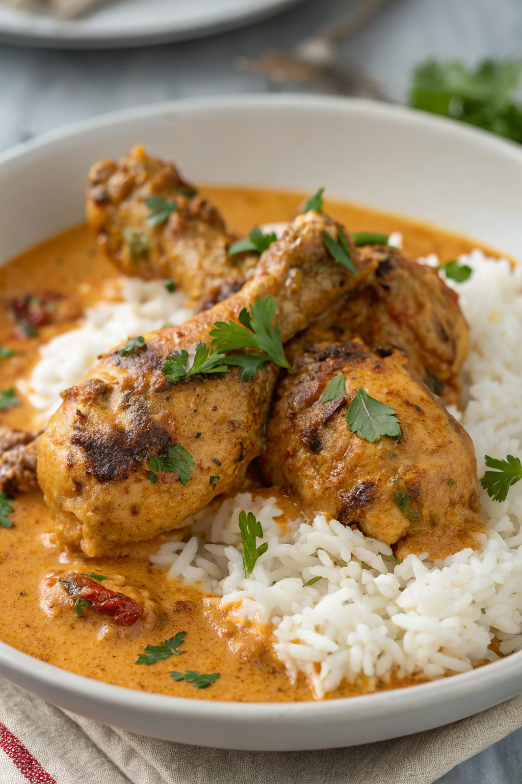 Creamy Paprika Chicken with Rice