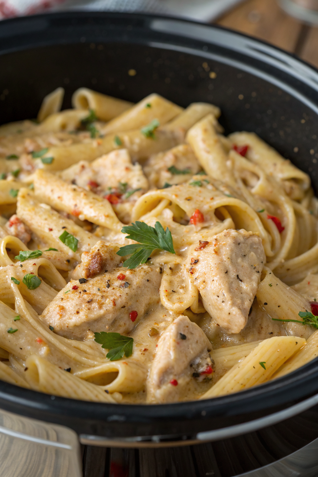 Crock Pot Creamy Cajun Chicken Pasta Recipe