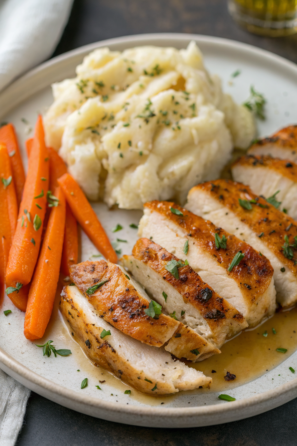 Garlic Herb Chicken with Creamy Mashed Potatoes