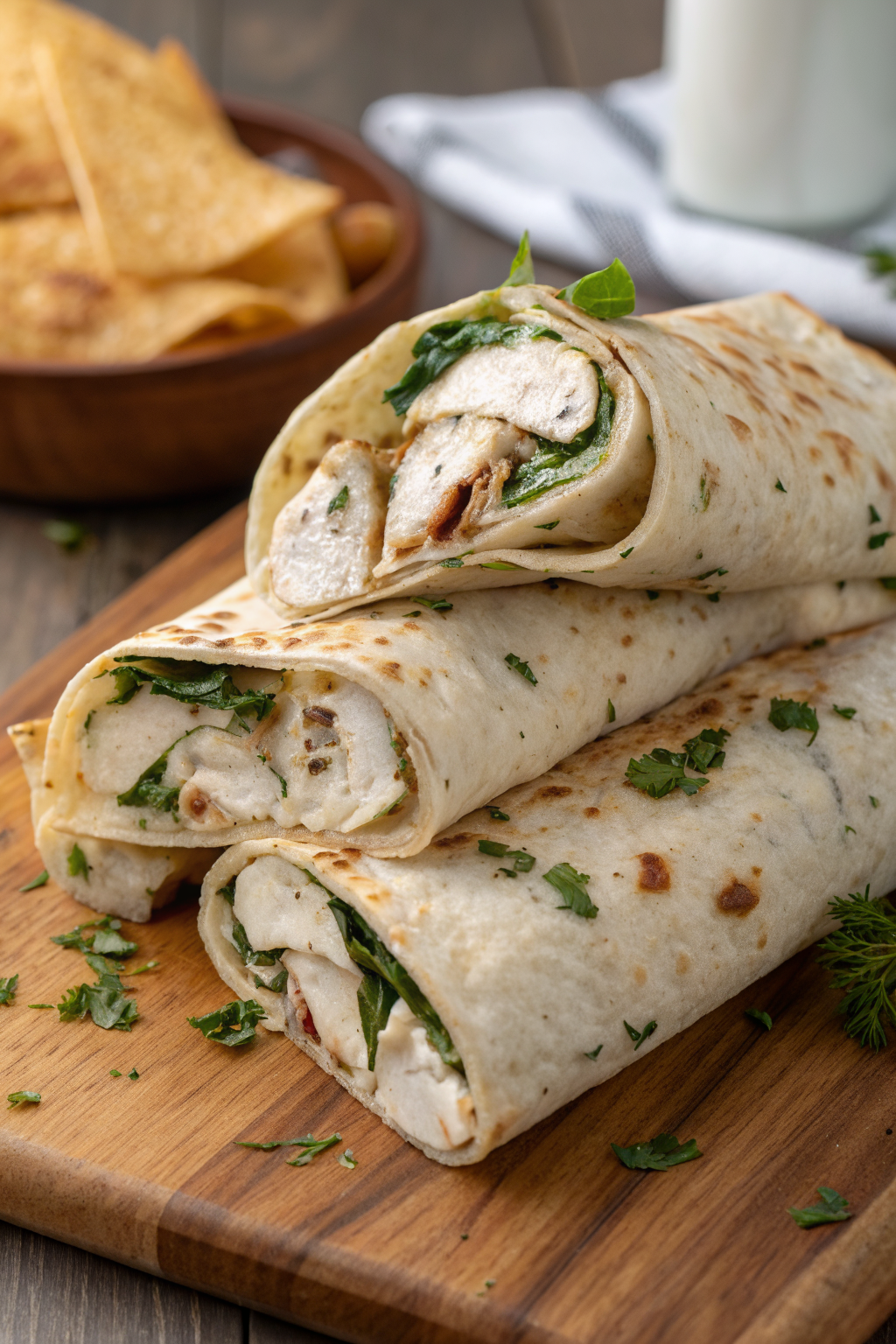 Ooey-Gooey Cheesy Garlic Chicken Wraps Recipe