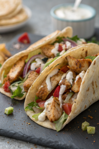 Sheet Pan Chicken Pitas with Herby Ranch Recipe