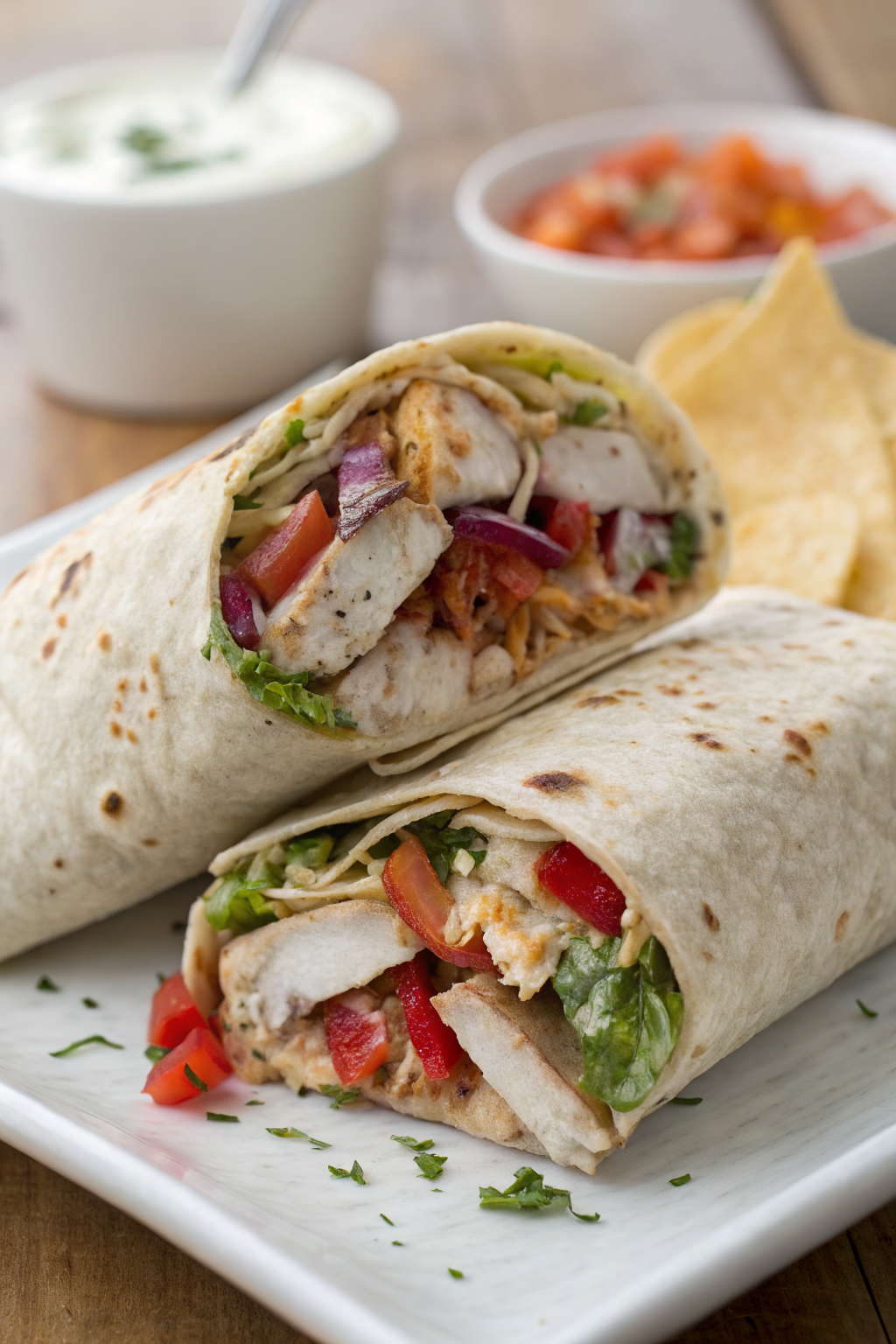 Spicy Buffalo Chicken Wraps for Two