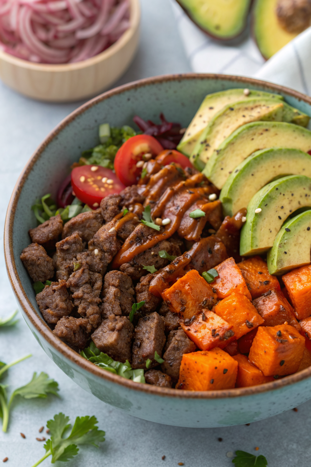Spicy Ground Beef Hot Honey Bowl Recipe
