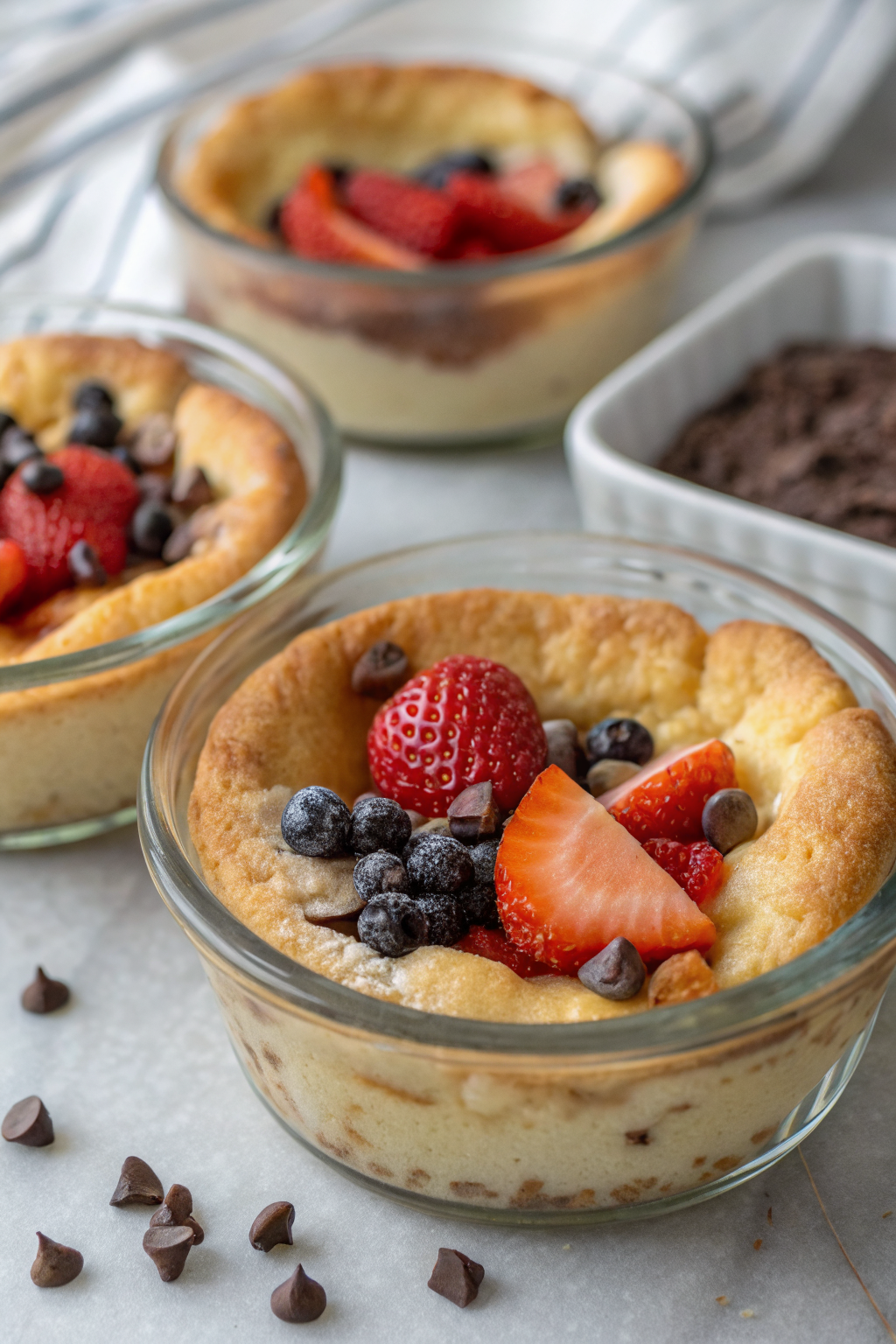 Baked Protein Pancake Bowls