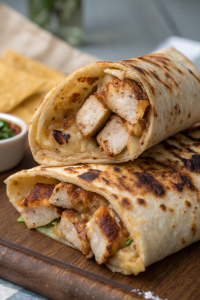 Cheesy Garlic Chicken Wraps