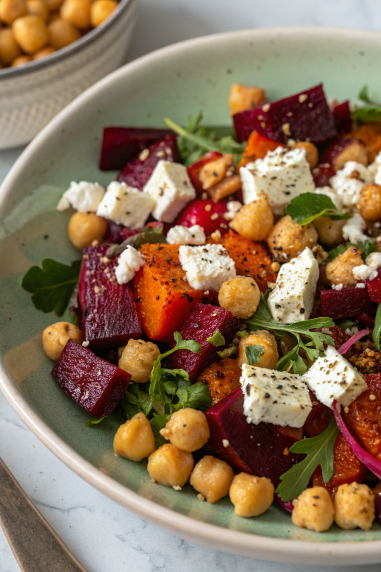 Chickpea Beet Feta Salad