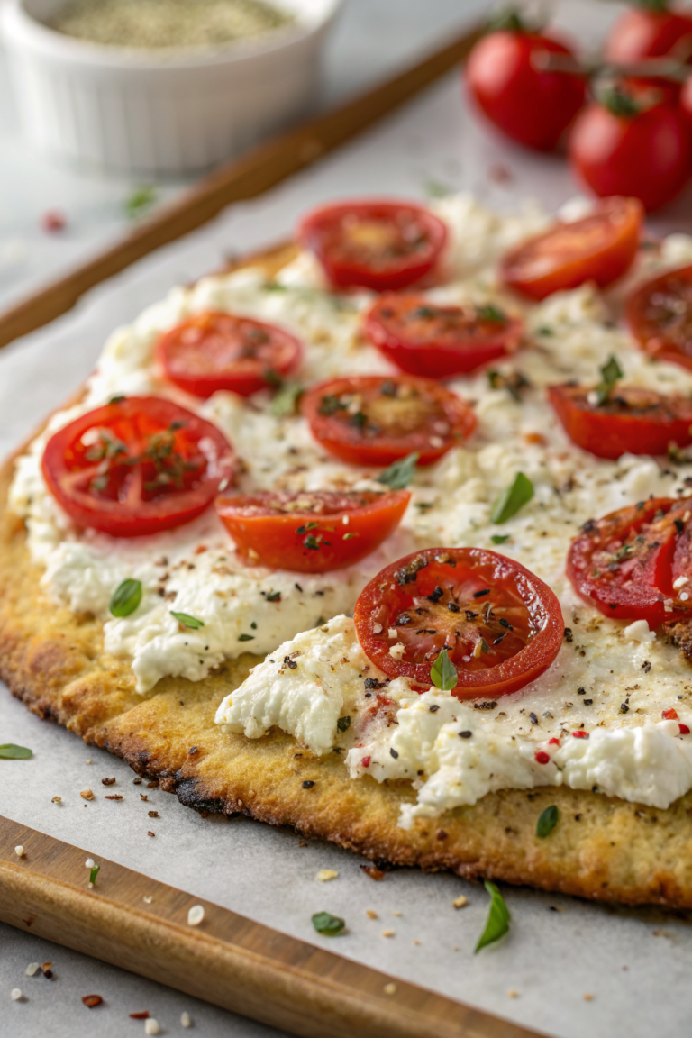 Cottage Cheese Flatbread Pizza