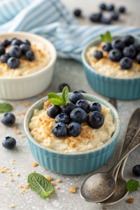 Creamy Baked Blueberry Cottage Cheese Bowls