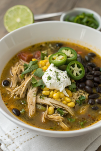 Creamy Chicken Poblano Soup