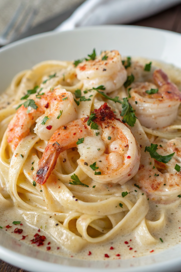 Creamy Garlic Shrimp Pasta