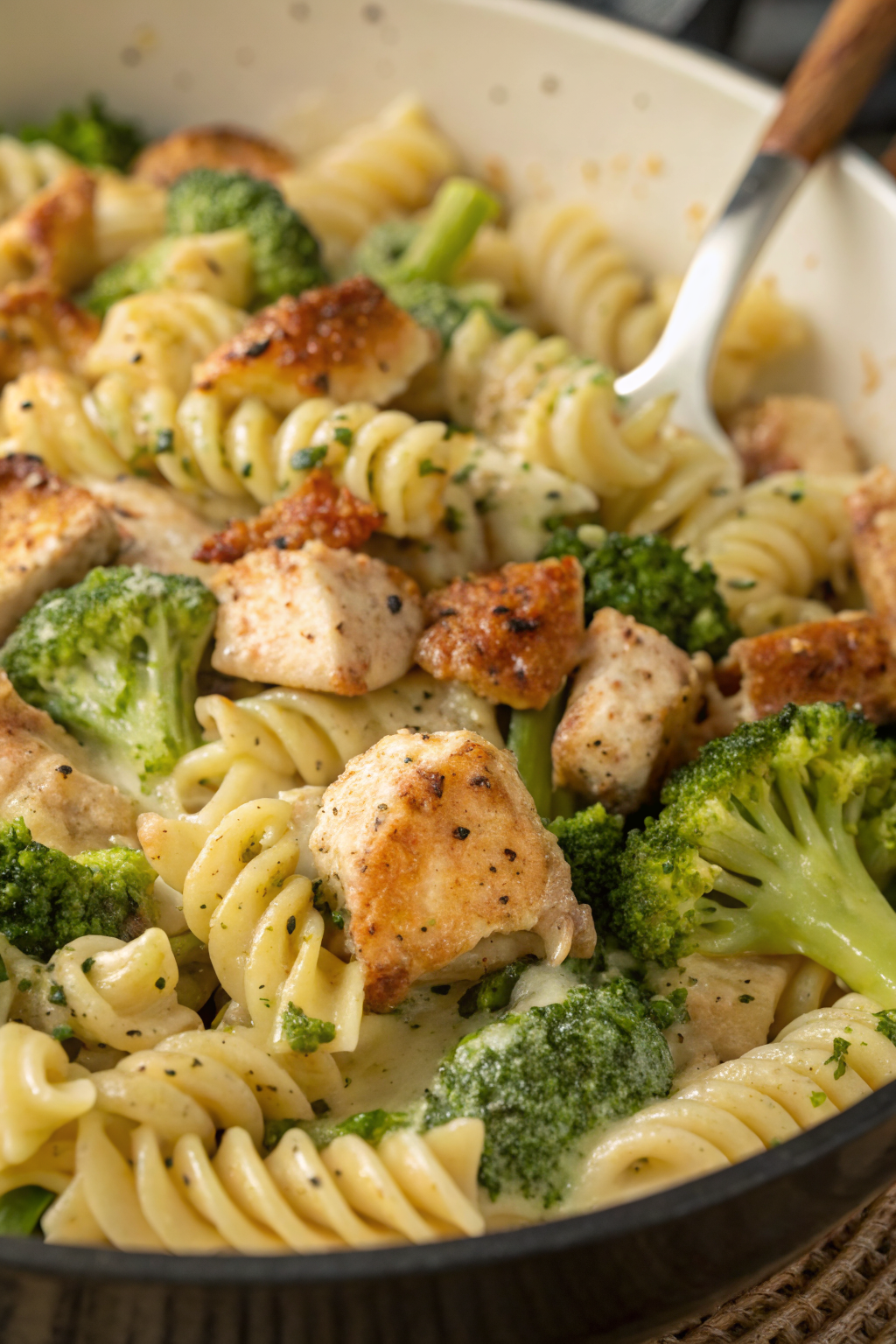 Creamy Rotisserie Chicken Broccoli Pasta