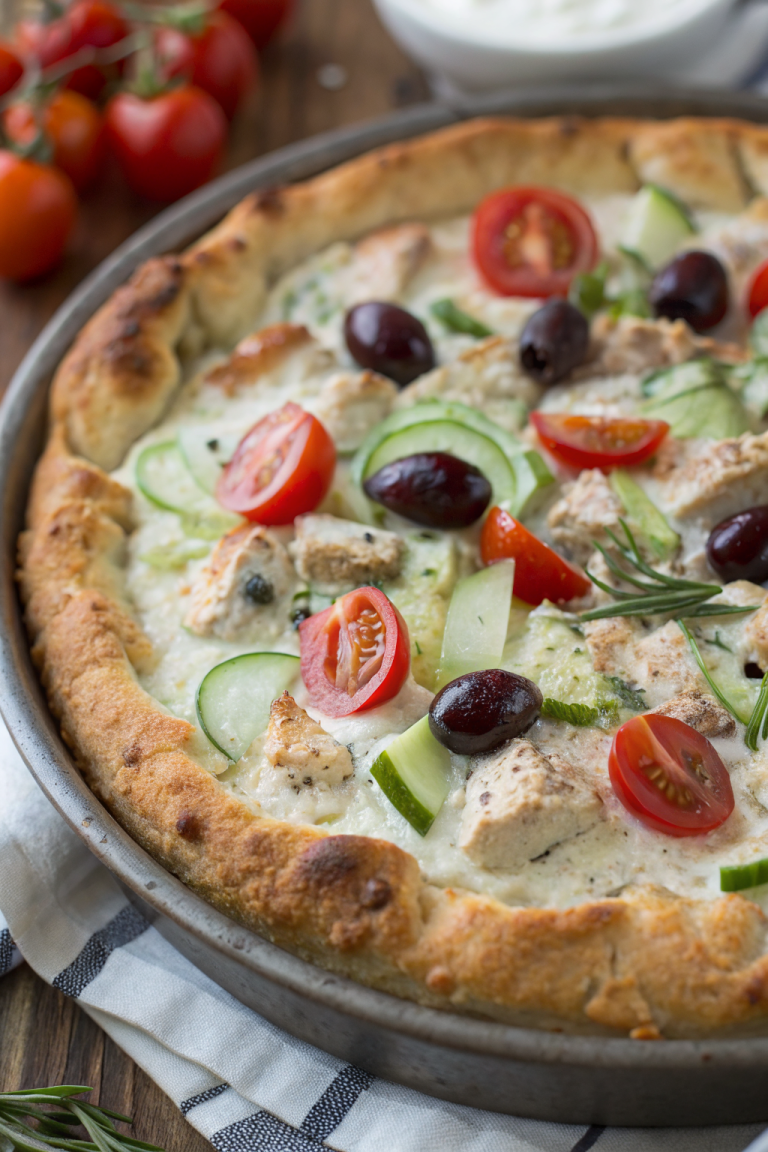 Dump and Bake Chicken Tzatziki Casserole