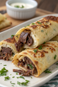 French Dip Tortilla Roll Ups