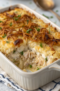 French Onion Chicken Rice Bake