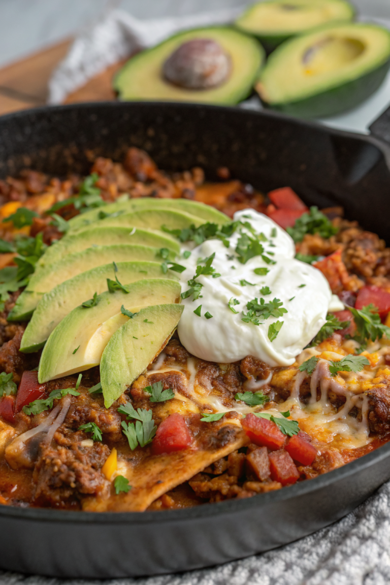 Ground Beef Enchilada Skillet