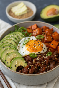 Ground Beef Hot Honey Bowl