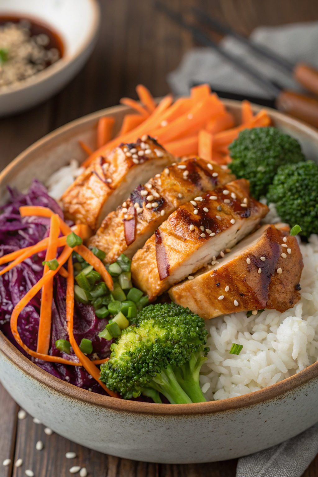 Healthy Sticky Chicken Bowls