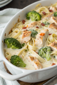 High Protein Alfredo Bake