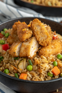 High Protein Garlic Chicken Fried Rice