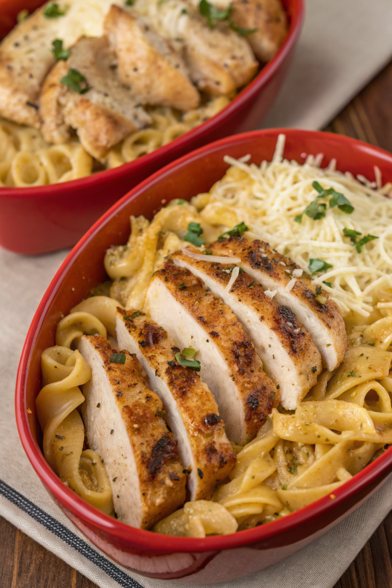 High Protein Garlic Parmesan Pasta Bowls