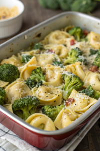Sheet Pan Broccoli Tortellini Bake
