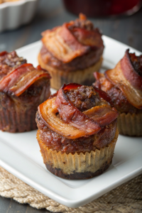Smoky Bourbon BBQ Meatloaf Cupcakes
