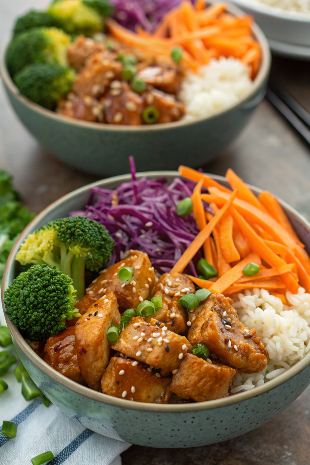 Sticky Chicken Bowls