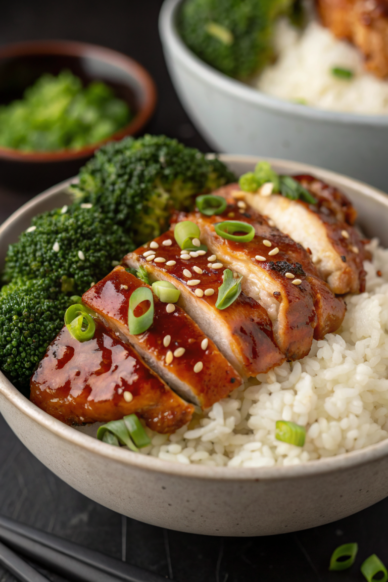 Sticky Chicken Rice Bowls