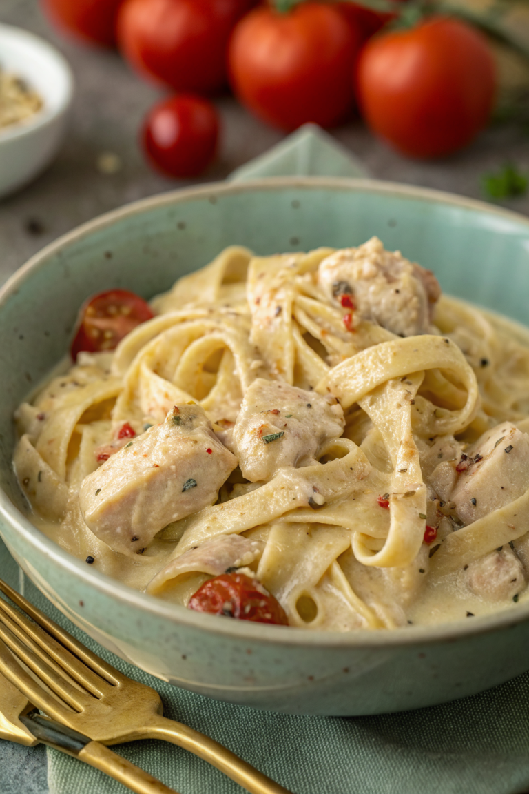 Creamy Chicken Garlic Parmesan Pasta Recipe