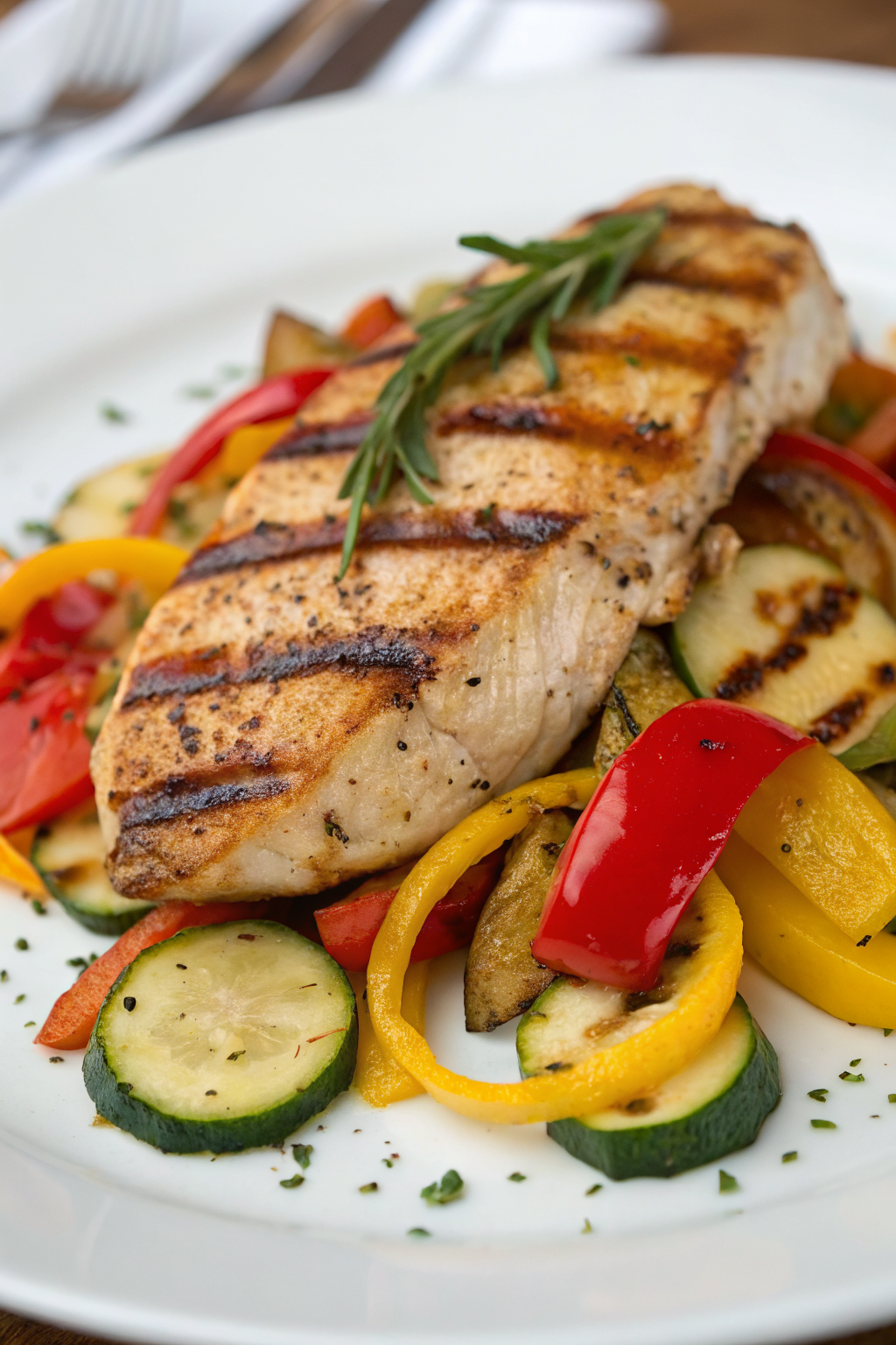Grilled Garlic Herb Chicken and Veggies
