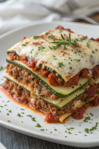 High Protein Keto Zucchini Lasagna