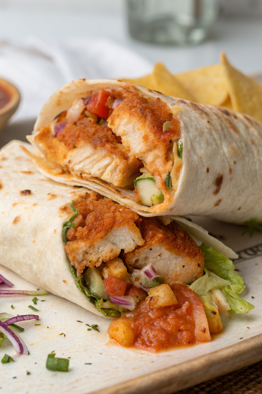 Hot Honey Buffalo Chicken Wraps Recipe