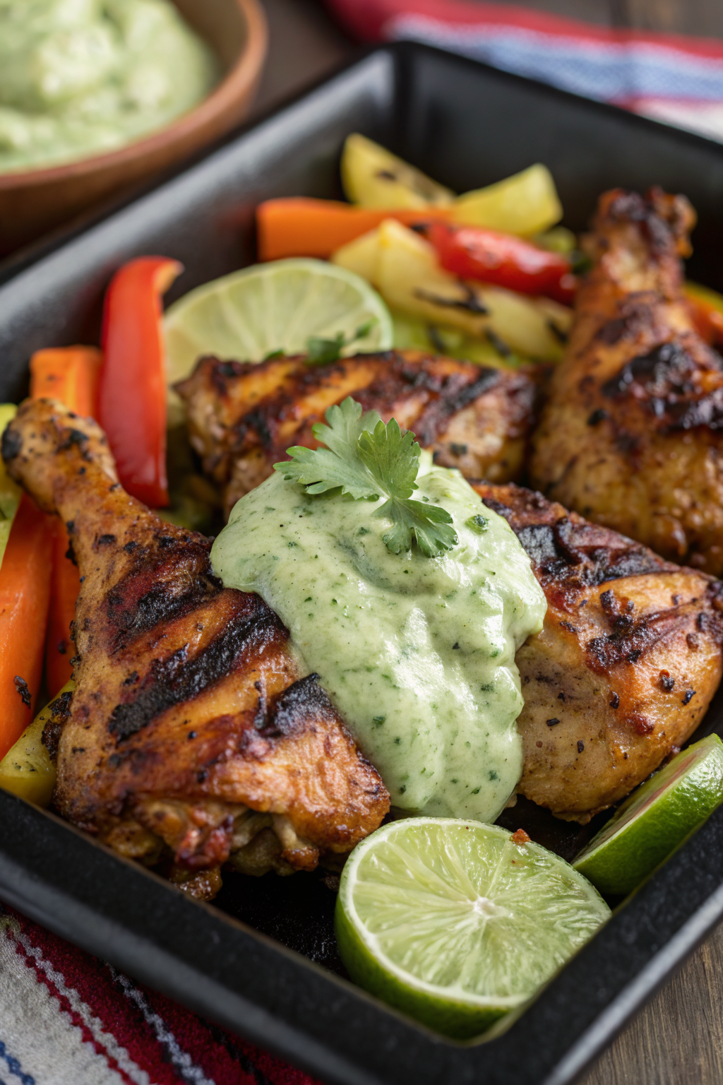 Peruvian Chicken with Creamy Green Sauce