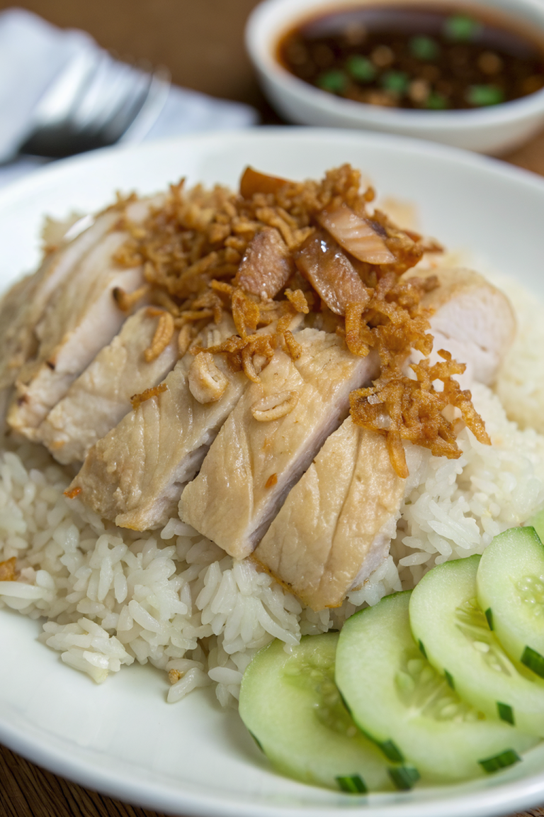 Poached Chicken with Shallot Oil Sauce