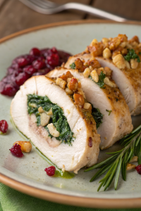 Spinach Cranberry Stuffed Chicken Breasts Recipe