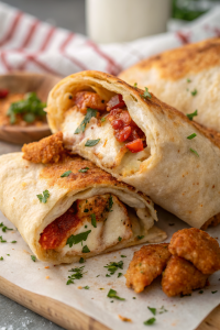 Air Fryer Crispy Chicken & Mozzarella Wraps Recipe