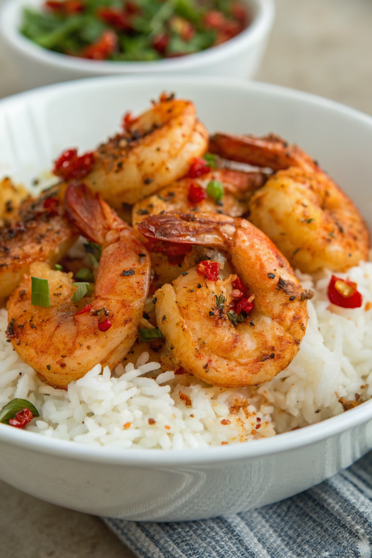 Chicken Scampi with Creamy Garlic Parmesan Rice