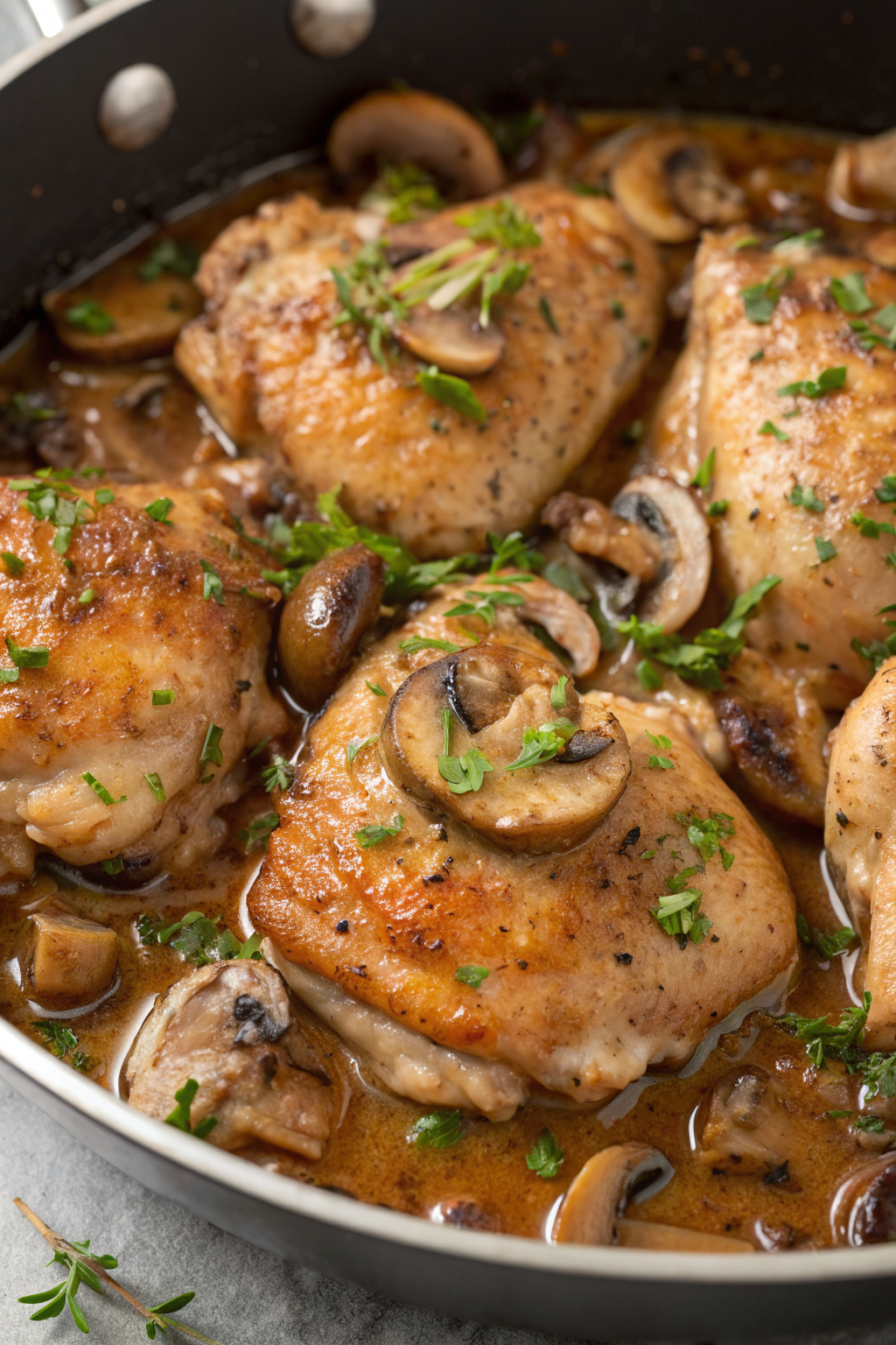 Chicken Thighs Mushrooms Recipe