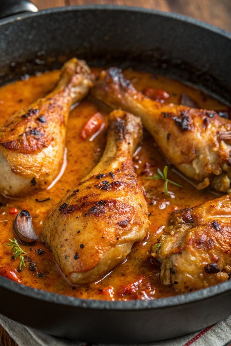Creamy Garlic Chicken Drumsticks Recipe