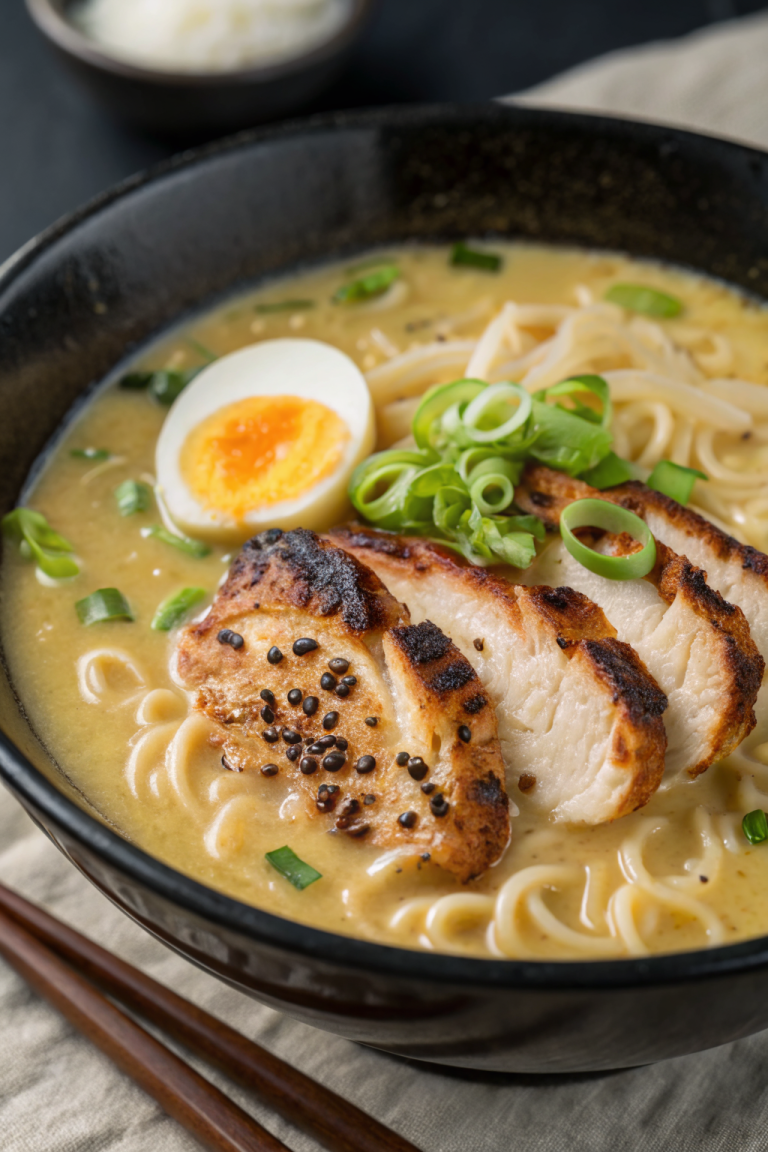 Creamy Garlic Chicken Ramen Recipe