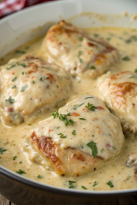 Creamy Oven Baked Chicken Thighs Recipe
