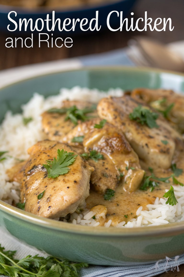 Creamy Smothered Chicken and Rice Recipe