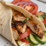 Crockpot Greek Chicken Pitas with Tzatziki