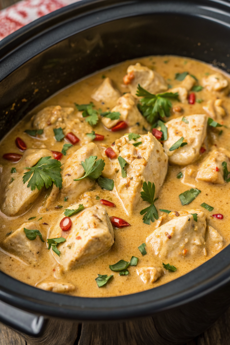 Crockpot Thai Peanut Chicken Recipe
