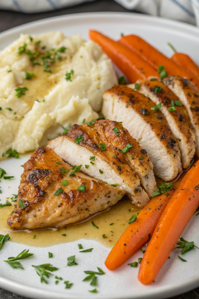 Garlic Herb Chicken with Creamy Mashed Potatoes