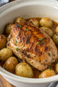 Garlic Parmesan Crockpot Chicken & Potatoes Recipe