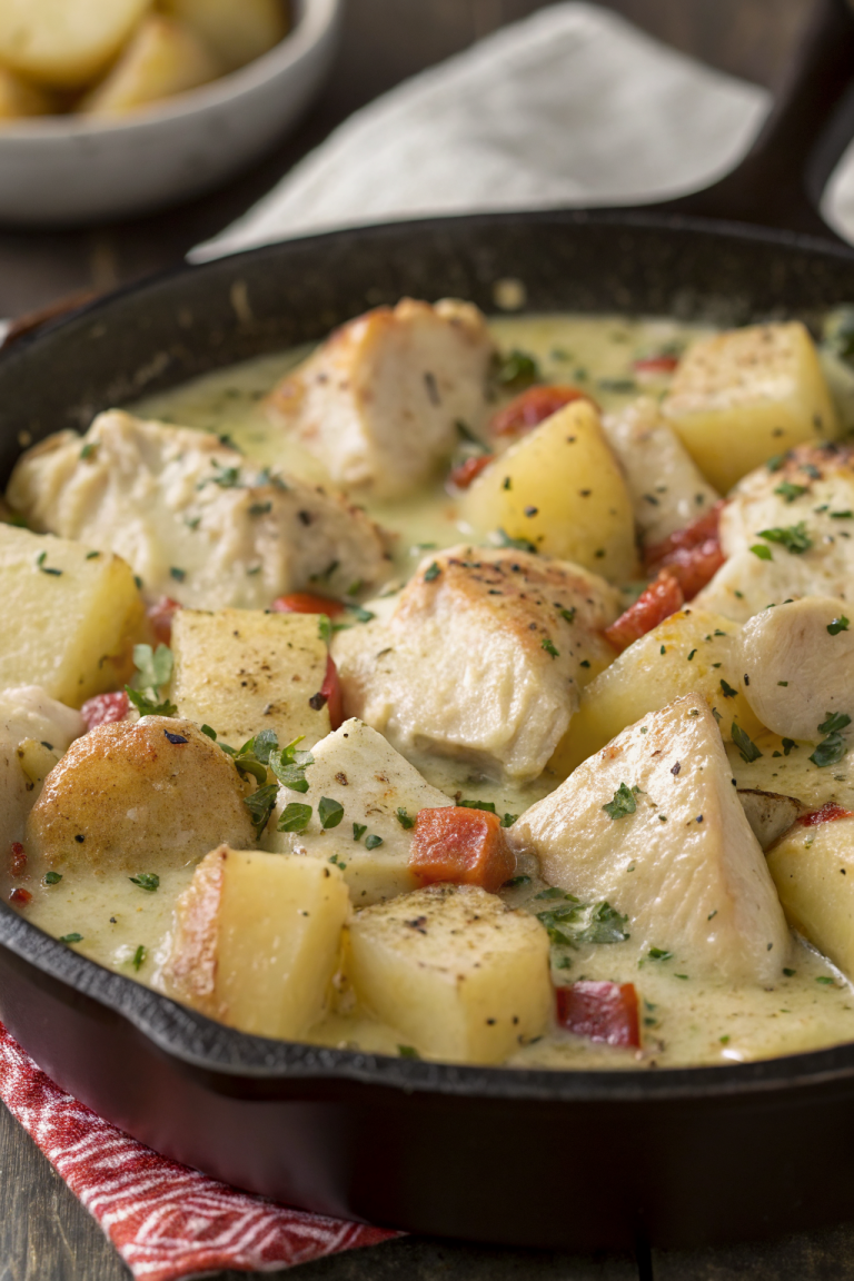 Garlic Parmesan Crockpot Chicken and Potatoes