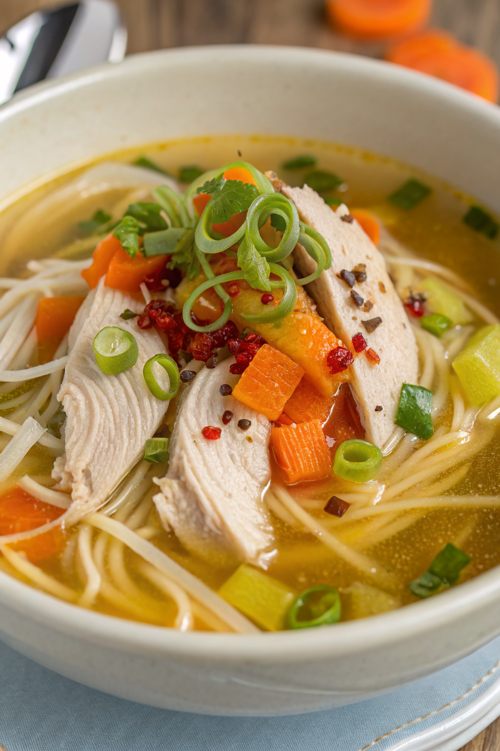 Ginger Garlic Chicken Noodle Soup Recipe