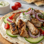 Greek Chicken Flatbread Recipe