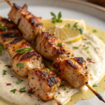 Greek Chicken Souvlaki with Tzatziki Sauce